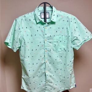 Free Planet Light Green Nautical Print Shirt